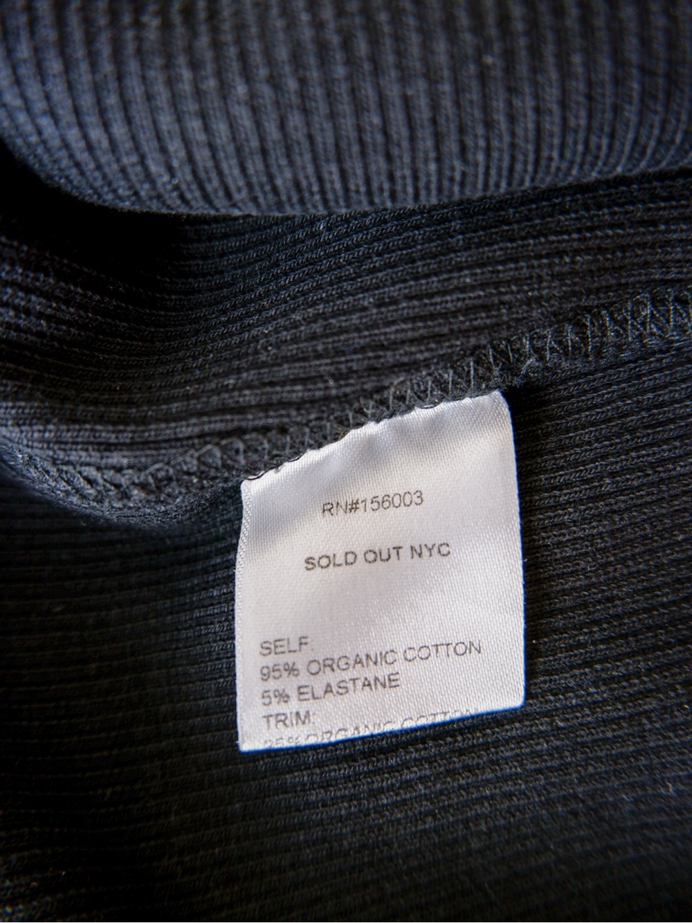 Soldout.nyc Ribbed Black Tank Top | M - Picture 4 of 4